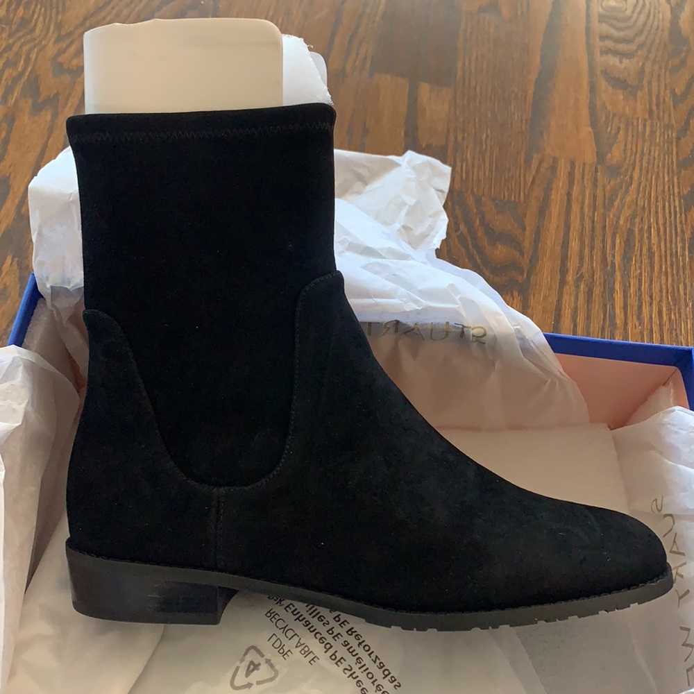 Stuart Weitzman LILENE Bootie Black Suede 8.5